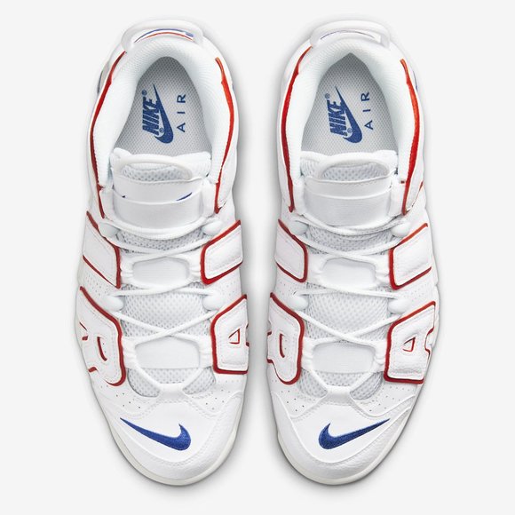 Nike Air More Uptempo '96 White/University Red/Sail DX2662-100 Men's Sizes - Picture 2 of 6
